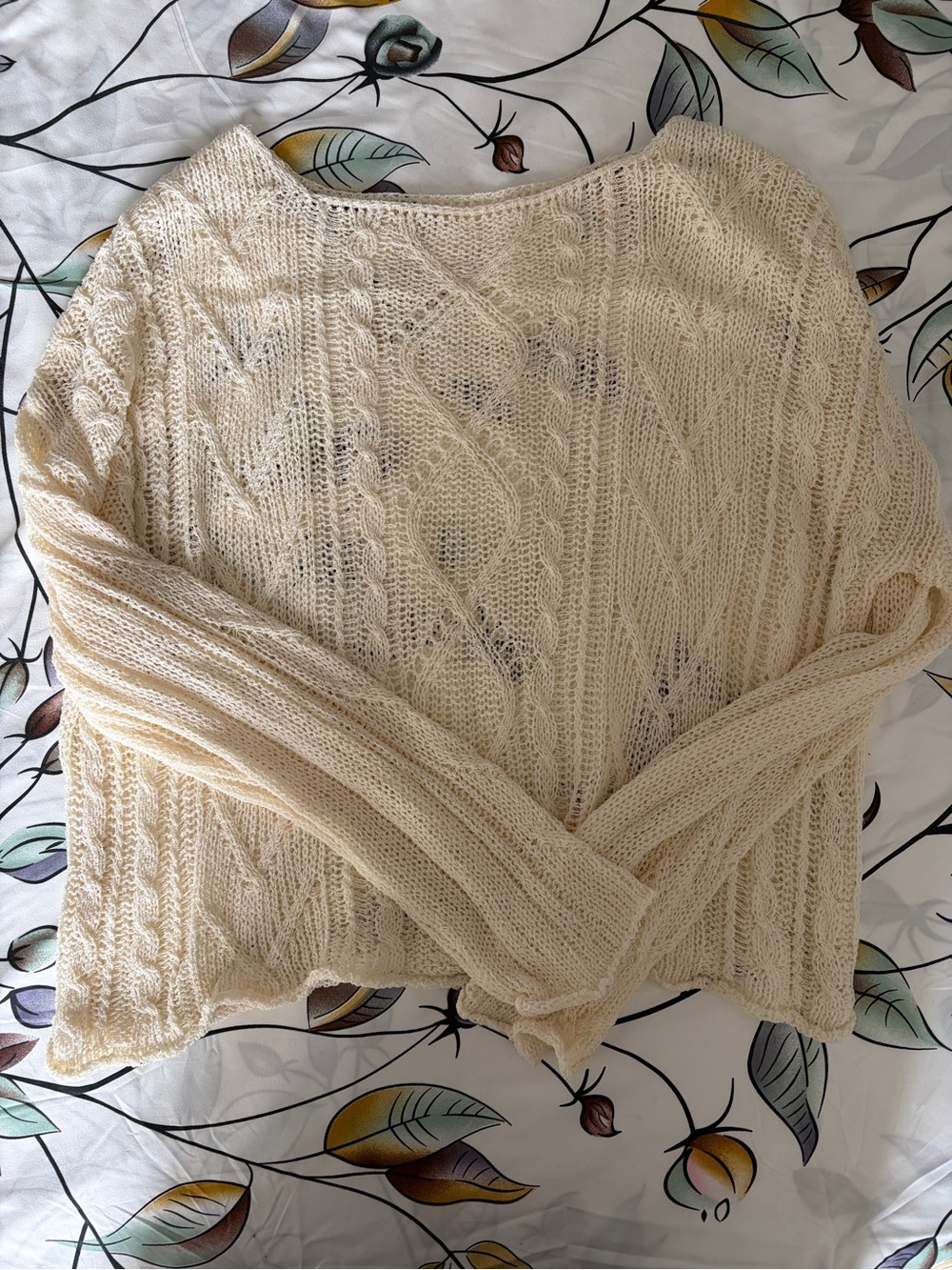 Lewkin open knit long sleeve top